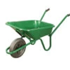WHEELBARROW PNEUMATIC TYRE GREEN 90L PRESSED PAN ENDURANCE