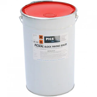 BLOCK PAVING SEALER PICSEAL MATT FINISH BS1 25L FOR USE ON BLOCK PAVING AND NATURAL STONE RED LID 1 BLOCK PAVING SEALER PICSEAL MATT FINISH BS1 25L FOR USE ON BLOCK PAVING AND NATURAL STONE RED LID