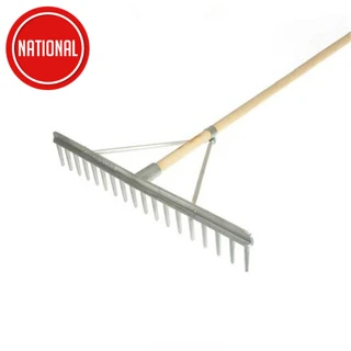 ALUMINIUM LANDSCAPE RAKE COMPLETE WITH HANDLE FAIALR